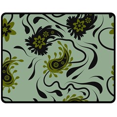 Floral Pattern Paisley Style Paisley Print   Double Sided Fleece Blanket (medium)  by Eskimos