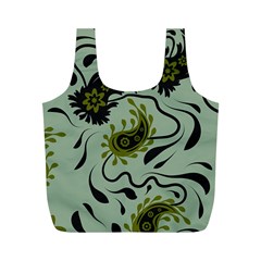 Floral Pattern Paisley Style Paisley Print   Full Print Recycle Bag (m) by Eskimos