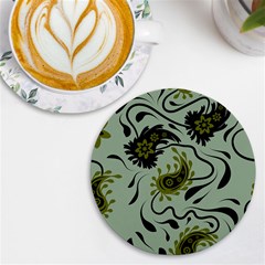 Floral Pattern Paisley Style Paisley Print   Uv Print Round Tile Coaster