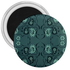 Floral Pattern Paisley Style Paisley Print   3  Magnets by Eskimos