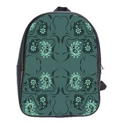 Floral Pattern Paisley Style Paisley Print   School Bag (large) by Eskimos