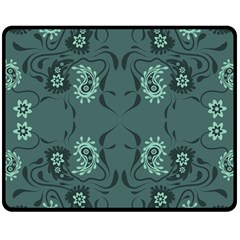 Floral Pattern Paisley Style Paisley Print   Fleece Blanket (medium)  by Eskimos