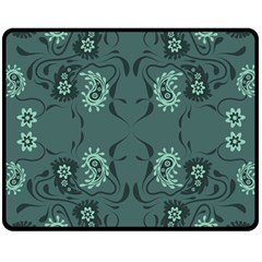 Floral Pattern Paisley Style Paisley Print   Double Sided Fleece Blanket (medium)  by Eskimos