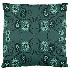 Floral Pattern Paisley Style Paisley Print   Large Flano Cushion Case (two Sides) by Eskimos