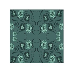 Floral Pattern Paisley Style Paisley Print   Small Satin Scarf (square) by Eskimos