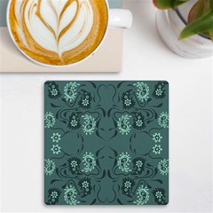 Floral Pattern Paisley Style Paisley Print   Uv Print Square Tile Coaster 