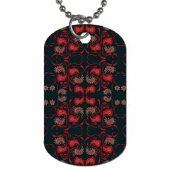 Floral Pattern Paisley Style Paisley Print   Dog Tag (one Side) by Eskimos