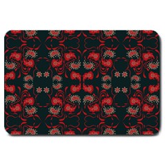 Floral Pattern Paisley Style Paisley Print   Large Doormat  by Eskimos