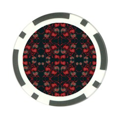 Floral Pattern Paisley Style Paisley Print   Poker Chip Card Guard by Eskimos