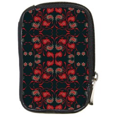 Floral Pattern Paisley Style Paisley Print   Compact Camera Leather Case by Eskimos