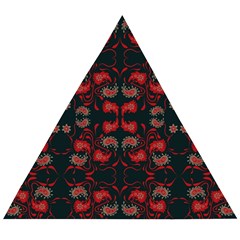 Floral Pattern Paisley Style Paisley Print   Wooden Puzzle Triangle by Eskimos