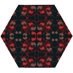 Floral Pattern Paisley Style Paisley Print   Wooden Puzzle Hexagon by Eskimos