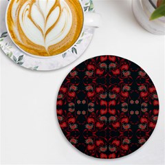 Floral Pattern Paisley Style Paisley Print   Uv Print Round Tile Coaster by Eskimos