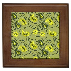 Floral Pattern Paisley Style Paisley Print   Framed Tile by Eskimos