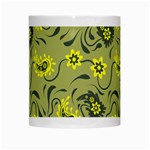 Floral pattern paisley style Paisley print.  White Mugs Center