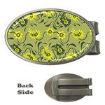 Floral pattern paisley style Paisley print.  Money Clips (Oval)  Front