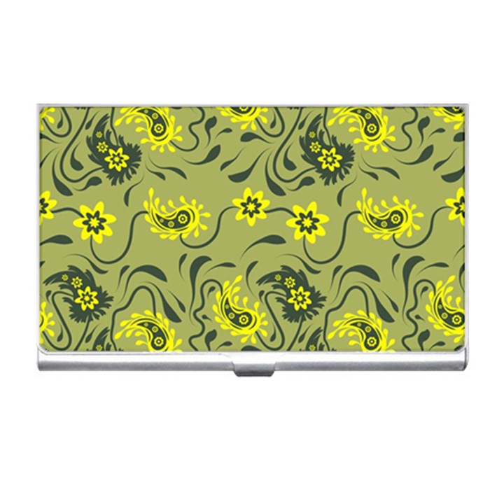 Floral pattern paisley style Paisley print.  Business Card Holder