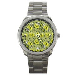 Floral Pattern Paisley Style Paisley Print   Sport Metal Watch by Eskimos