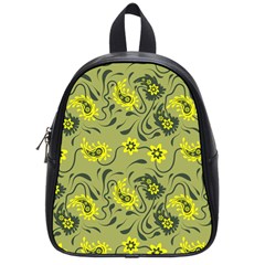 Floral Pattern Paisley Style Paisley Print   School Bag (small) by Eskimos