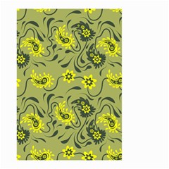 Floral Pattern Paisley Style Paisley Print   Small Garden Flag (two Sides) by Eskimos