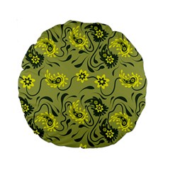 Floral Pattern Paisley Style Paisley Print   Standard 15  Premium Round Cushions by Eskimos