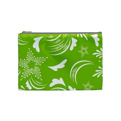 Folk Flowers Print Floral Pattern Ethnic Art Cosmetic Bag (medium)