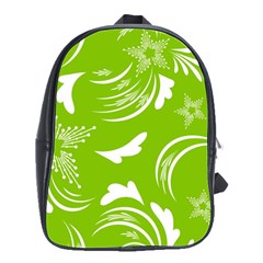 Folk Flowers Print Floral Pattern Ethnic Art School Bag (large) by Eskimos