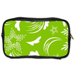 Folk Flowers Print Floral Pattern Ethnic Art Toiletries Bag (one Side) by Eskimos