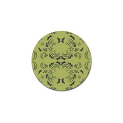 Floral Folk Damask Pattern Fantasy Flowers  Golf Ball Marker (10 Pack) by Eskimos