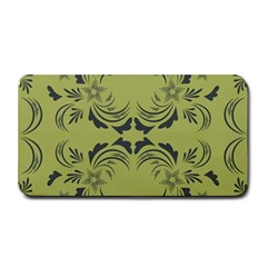 Floral Folk Damask Pattern Fantasy Flowers  Medium Bar Mats by Eskimos