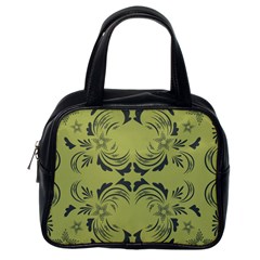 Floral Folk Damask Pattern Fantasy Flowers  Classic Handbag (one Side) by Eskimos