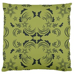 Floral Folk Damask Pattern Fantasy Flowers  Standard Flano Cushion Case (one Side) by Eskimos