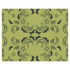 Floral Folk Damask Pattern Fantasy Flowers  Double Sided Flano Blanket (medium)  by Eskimos