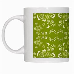 Floral Folk Damask Pattern  White Mugs by Eskimos