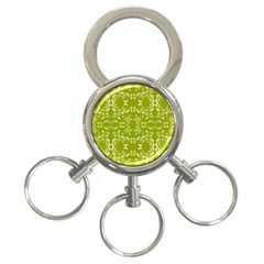 Floral Folk Damask Pattern  3-ring Key Chain by Eskimos