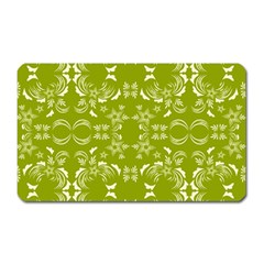 Floral Folk Damask Pattern  Magnet (rectangular) by Eskimos