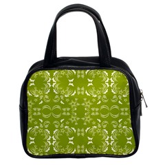 Floral Folk Damask Pattern  Classic Handbag (two Sides) by Eskimos