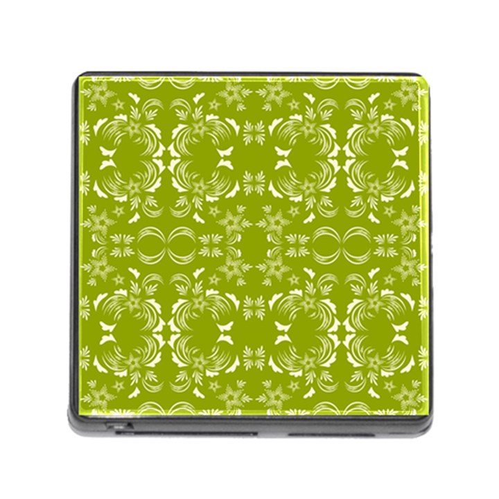 Floral folk damask pattern  Memory Card Reader (Square 5 Slot)