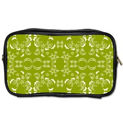 Floral Folk Damask Pattern  Toiletries Bag (two Sides) by Eskimos