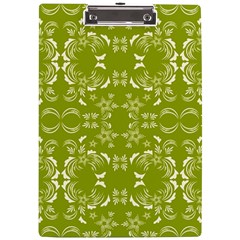 Floral Folk Damask Pattern  A4 Clipboard by Eskimos