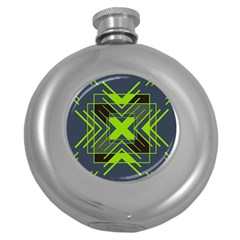 Abstract Geometric Design    Round Hip Flask (5 Oz) by Eskimos