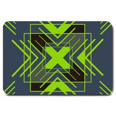 Abstract Geometric Design    Large Doormat  by Eskimos