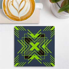 Abstract Geometric Design    Uv Print Square Tile Coaster  by Eskimos