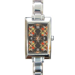 Abstract Geometric Design    Rectangle Italian Charm Watch by Eskimos