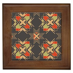 Abstract Geometric Design    Framed Tile by Eskimos