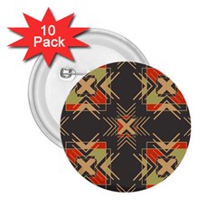 Abstract Geometric Design    2 25  Buttons (10 Pack)  by Eskimos