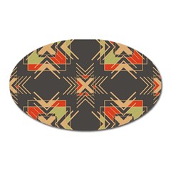 Abstract Geometric Design    Oval Magnet by Eskimos