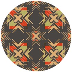 Abstract Geometric Design    Wooden Puzzle Round by Eskimos