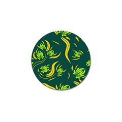 Folk Flowers Print Floral Pattern Ethnic Art Golf Ball Marker by Eskimos