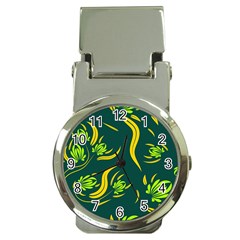 Folk Flowers Print Floral Pattern Ethnic Art Money Clip Watches by Eskimos